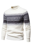 Sort Colorblock rund hals Slim Fit Mænds Sweater Top