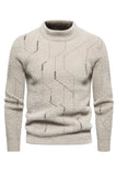 Khaki Mænds Slim Fit Pullover strikket sweater