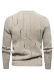 Khaki Mænds Slim Fit Pullover strikket sweater