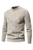 Khaki Mænds Slim Fit Pullover strikket sweater