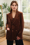 Coffee Dots Velvet Peak revers dobbeltradet blazer