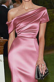 Satin One Shoulder Skede Pink Gala Kjole