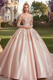 Off The Shoulder Blush Lange ærmer Balkjole Quinceanera Kjole