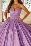 Lilla Stropløs Sweetheart Balkjole Quinceanera Kjole
