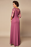 Desert Rose Chiffon Blonder Mor til Bruden Kjole