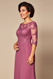 Desert Rose Chiffon Blonder Mor til Bruden Kjole