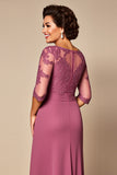 Desert Rose Chiffon Blonder Mor til Bruden Kjole