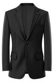 Sort dobbeltradet hak revers Mænds blazer