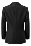 Sort dobbeltradet hak revers Mænds blazer