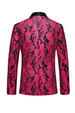 Jacquard Sort 3 stykker sjal revers Mænds dragter