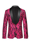 Jacquard Sort 3 stykker sjal revers Mænds dragter