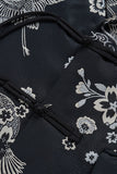 Sort Peaked Revers Floral Mænds Blazer