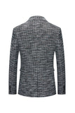 Grå Peaked revers enkeltradet Herre Blazer