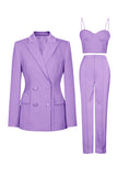 Purple Peak revers 3-delt dobbeltradet dame galladragter