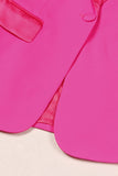 Fuchsia 2 Piece Peak revers Kvinder Galladragter med Fjer