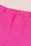 Fuchsia 2 Piece Peak revers Kvinder Galladragter med Fjer