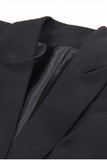 Sort 2-delt Peak revers Kvinder Prom Suits