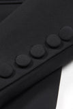 Sort 2-delt Peak revers Kvinder Prom Suits