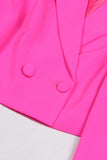 Sort 2-delt Peak revers kort Kvinder Prom Suits med Feather