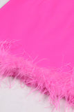 Sort 2-delt Peak revers kort Kvinder Prom Suits med Feather