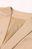 Hvid Peak revers ærmeløs Satin Kvinder Blazer