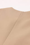 Hvid Peak revers ærmeløs Satin Kvinder Blazer