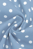 Polka Dots Halter Sort A-linje 1950'er kjole med sløjfe