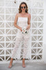 Indlæs billede til gallerivisning Hvid blonder forlovelsesfest jumpsuits