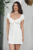 Indlæs billede til gallerivisning kappe enkeltradet snørebånd lille hvid kjole med pufærmer