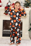 Halloween familie græskar trykt pyjamas sæt