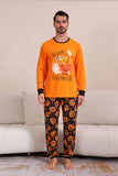 Græskar Print Orange Halloween familie pyjamas sæt