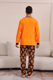 Græskar Print Orange Halloween familie pyjamas sæt