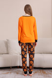 Græskar Print Orange Halloween familie pyjamas sæt