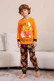 Græskar Print Orange Halloween familie pyjamas sæt