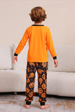 Græskar Print Orange Halloween familie pyjamas sæt