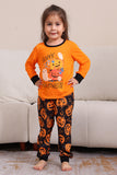 Græskar Print Orange Halloween familie pyjamas sæt