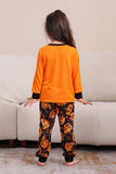 Græskar Print Orange Halloween familie pyjamas sæt