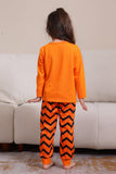 Orange Halloween Familie Matchende Pyjamas Sæt