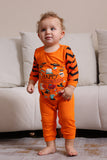 Orange Halloween Familie Matchende Pyjamas Sæt