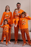 Orange Halloween Familie Matchende Pyjamas Sæt