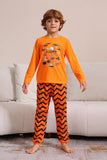 Orange Halloween Familie Matchende Pyjamas Sæt