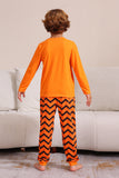 Orange Halloween Familie Matchende Pyjamas Sæt