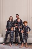 Jul Navy Familie Matchende Hætteklædte Pyjamas