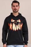 Sort Devil Græskar Print Hætteklædte Halloween familie sweatshirts