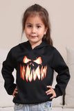 Sort Devil Græskar Print Hætteklædte Halloween familie sweatshirts