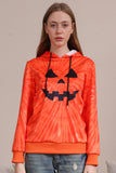 Orange Halloween familiedragt langærmet hættetrøje