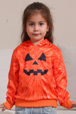 Orange Halloween familiedragt langærmet hættetrøje