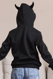 Sort Halloween Familie Kostume Hættetrøje Sweatshirt