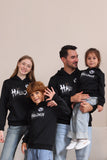 Sort Halloween Familie Kostume Hættetrøje Sweatshirt