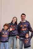 Grå Halloween Græskar Mønster Familie Kostume Hættetrøje Top